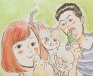 ペットと人物を一緒に描きます 大好きなペットと一緒に似顔絵をお描きます！ イメージ3