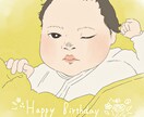 生まれたその日の似顔絵描きます 新しいご家族が誕生したお祝いに、赤ちゃんの似顔絵お描きします イメージ1