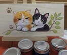 オーダーメイド 木製表札 ペットイラスト製作します 可愛いペットの表札を手描きで味のある物に仕上げます イメージ3