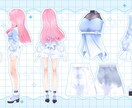 著作権譲渡オリジナルvroid+フルコーデ衣装ます VRchatやcluster等で即使用可 イメージ1
