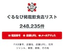 ぐるなび掲載飲食店リストを即納します 248,235件｜営業法人データ 電話・メール・HP情報含む イメージ1