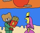 動物をモチーフにオリジナルキャラクターを制作します POPで親しみのあるキャラクターをデザインします イメージ1