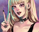SNSで目を引くエモくて強い男女アイコン描きます ３件限定・実績価格！鮮やかな色彩！ イメージ2