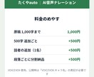 VOICEVOXでナレーション音声を作ります ずんだもん・めたん・つむぎの3声。原稿を送るだけで完成 イメージ3