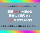 動画カット作業格安！シンプルな価格設定で承ります ３３分までの動画カット作業格安でお手伝いします！ イメージ1