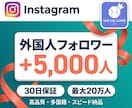 Instagramフォロワー5,000人増やします 高品質・複数アカウント振り分け可・30日減少保証付き イメージ1