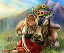 世界観を大切にした一枚絵を制作します 人物・動物・背景まで丁寧に描きます イメージ1