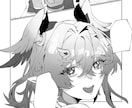 今時の絵柄で白黒漫画を描きます 可愛い女の子から大男まで、色々なキャラクターが描けます イメージ1