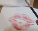 あなた唇をオシャレなインテリア絵画にします たった一つしかない個性的な水彩画をお部屋に一つ如何ですか？ イメージ2