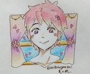 SNS等の人物アイコン描きます 色鉛筆･アクリル絵具を用いて優しいテイストのイラストを制作☆ イメージ3