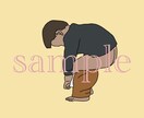 お好きなお写真をシンプルで可愛いイラストにします 最安値★家族や恋人との記念写真を思い出深い一枚に★ イメージ3