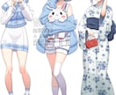 商用可◎綺麗めでかわいい人物イラスト描きます SNSや配信で使えるイラスト制作します！ イメージ3