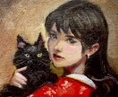 ペットと一緒にお描き致します ペットと一緒の作品を飾ってみませんか?☆ イメージ2