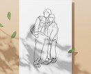 大切な思い出の写真をお洒落な線画にします 思い出の写真をイラストにしませんか？ イメージ6