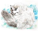 透明水彩で動物、ペットのイラストを手描きします 手描きの水彩画のイラスト原画を、ご自宅やプレゼント用に イメージ7
