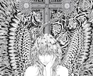 細かい線画制作いたします 世界観のある綺麗目なイラストを制作いたします。 イメージ1