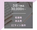 ECサイトを3万円で制作します シンプルでわかりやすい売れるECサイト！ イメージ1