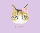 ペットイラストオーダー｜似顔絵をやさしく描きます うちの子イラスト　+単色背景（または背景なし） イメージ1