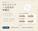 ホロスコープ×九星気学W鑑定で性質と運勢を読みます 西洋占星術と九星気学で重なる性質と2027年の流れを イメージ1