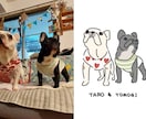 愛犬の似顔絵イラスト描きます お写真からゆるい似顔絵をお描きします。 イメージ4