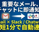 GメールをSlack・Chatworkへ通知します 【PC張り付きからの解放】設定まで完全サポートします。 イメージ1