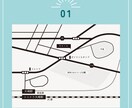 修正無制限！シンプルでおしゃれ地図を作成します 広告物の雰囲気に合う地図を住所から作成 イメージ2