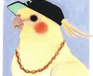 ファッショナブルなアニマル肖像画を作成いたします ペットのお写真をいただき、おしゃれをさせて肖像画にします。 イメージ2