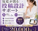 発信の方向性から投稿まで整える個別サポートます 反応が出る投稿設計＋個別サポート付 イメージ1