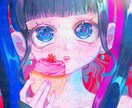 彩度高め・病みかわいい個性派SNSアイコン描きます 相談のみ可能！お気軽にDMにてご相談ください イメージ5