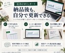 広告CSVから改善が見えるレポートを作ります 毎週の集計を簡単にする指標表と更新手順を納品 イメージ3