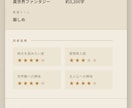 読者目線で小説・シナリオの感想をお送りします 読後の余韻や気になった点を、一般読者として率直に言語化します イメージ3