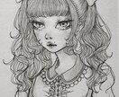 かわいい女の子のイラスト描きます アナログっぽいイラスト描けます！ イメージ2