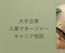 就職•転職活動のお悩みお伺いします 大手企業人事マネージャー兼キャリアコンサルタント イメージ1