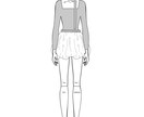 縫製仕様書用、提案用のハンガーイラストを作成します 提案用に関しては柄作成も可能です。 イメージ2
