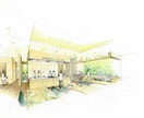 プロが温かみのある手描きスケッチパース制作します インテリアプランナーが図面から空間を可視化。イメージ共有に！ イメージ3
