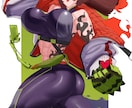 ご希望の筋肉娘描きます アイコン・バストアップ・立ち絵など イメージ1