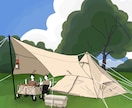キャンプのイラスト描きます アイコンやキャンプステッカーに イメージ10