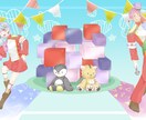 動画サムネイルや1枚絵など！イラストを描きます 動画用やグッズなど、等身・ミニキャラ問わずご相談ください！ イメージ9