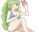モチーフのある女の子のイラスト描きます SNSアイコンなどにご使用いただけます イメージ3