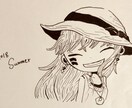 手描きでの人物のイラストを描きます マーカーや色鉛筆でのキャラクターを描いています！ イメージ1