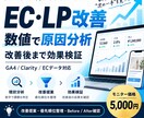 EC・LPの数値を分析し改善効果まで検証します 数値と導線を分析し、改善後の変化まで検証します イメージ1
