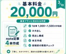 note記事制作を月4本から代行します ネタ出し・構成・本文作成までまとめて継続更新をサポート イメージ3