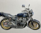 車、バイクのリアルなイラスト描きます A3サイズ30cmx42cmのケント紙に色鉛筆で描きます。 イメージ1