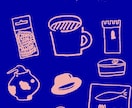 ほっこり太線のイラストカット描きます ほっこり、時にシュールなちいさいイラスト イメージ2