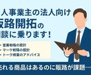 個人事業主様向け、法人開拓の壁打ちします 年収1,000万未満の個人事業主様向け イメージ1