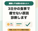 3日分の食事から痩せない原因を診断します 運動しても変わらない方向け｜写真と生活ログから改善点をお伝え イメージ1