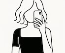SNSアイコン用のシンプル線画イラスト作成します シンプルかつ印象的。ミニマル線画であなたの魅力を引き出します イメージ1