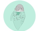 SNSアイコンに！ユーモラスな動物イラスト描きます 何とも言えない味のある表情の動物たちを手描きイラストで表現 イメージ2