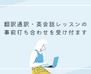 翻訳通訳・英会話レッスンの事前打ち合わせを受付ます 翻訳通訳・英会話レッスンについて相談したい方へ イメージ1