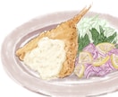 食品を和風イラストで制作します 看板等、多くの企業様からご利用頂いております。シズル感。 イメージ10